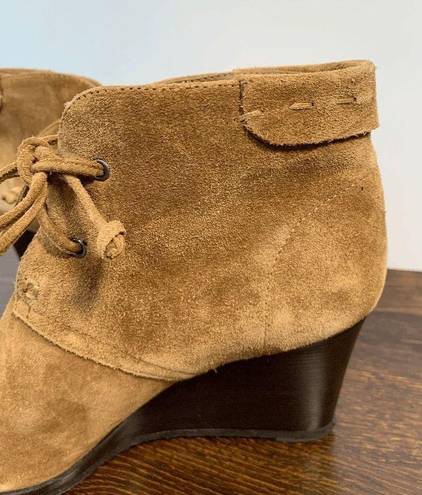 Via Spiga  Women's Suede Brown Wedge Ankle Boots Size 39