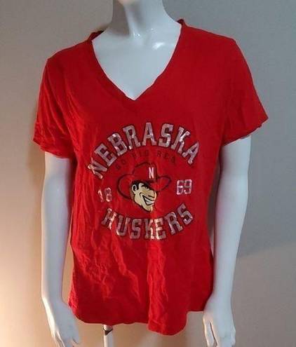 Edge Pro  Nebraska Huskers Red Tee Shirt (L)