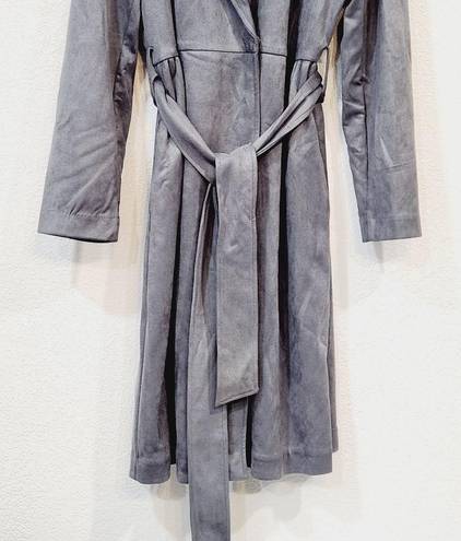 LC Lauren Conrad Lauren Conrad Blue Gray Lightweigt Trench Coat Size L