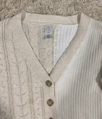 Joie Two Toned Button Down Cardigan Sweater