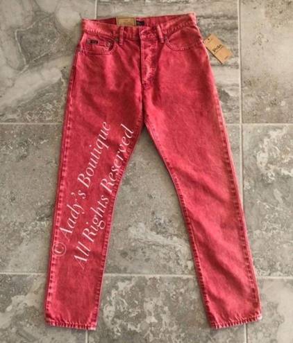 Polo  Ralph Lauren Jeans Callen High Rise Cropped, Red Size 27R New w/Tag