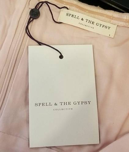 Gypsy 💕SPELL & THE 💕 Mira Bustier RaRa Dress ~ Rose Pink Large L NWT