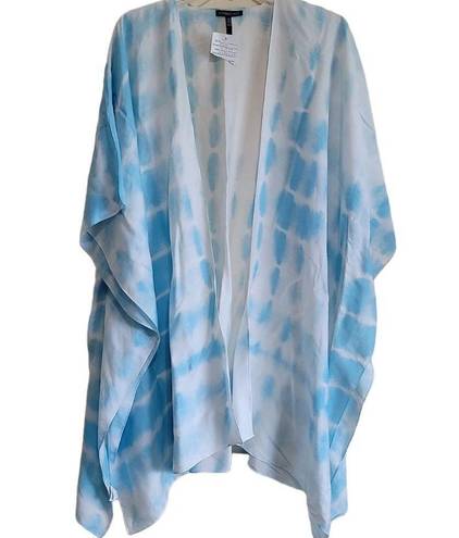 Southern Shirt   Blue and White Tie Dye Kimono  Sz One Size