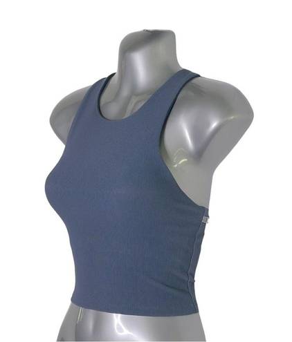 Kyodan  Ottoman Racerback Mid-length Athleisure Bra Top in Denim Size S