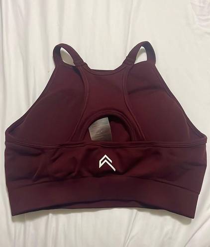 Oner Active Burgundy High Neck Sport Bra