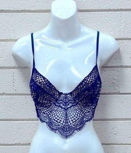 For Love & Lemons  Blue Mesh bralette size XS