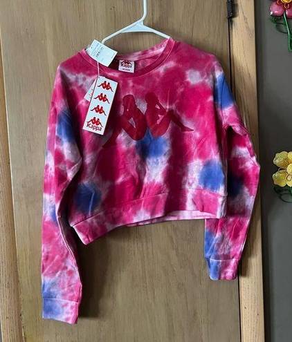 Kappa  Authentic Galz Cropped Tie Dye Sweatshirt Size M