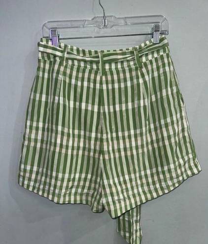 Cinq à Sept Cinq a sept women’s green/white Flora shorts size 6