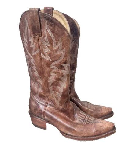 Idyllwind  Wheeler Western Cowboy Boot Snip Toe Brown 9.5 Comfortable Classic EUC