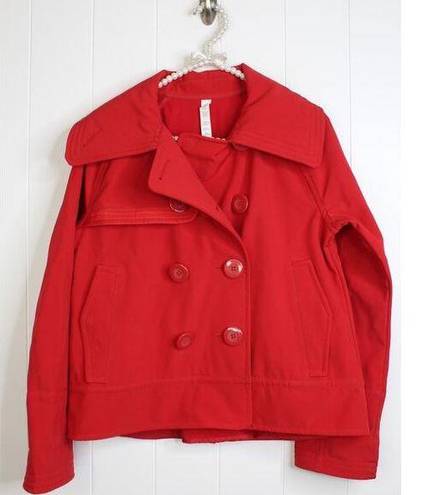 Lululemon  Red Cropped Pea Coat Size 6