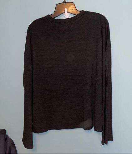 Juicy Couture  Plastisol Bell Sleeve Sweater in Pitch Black Size Large