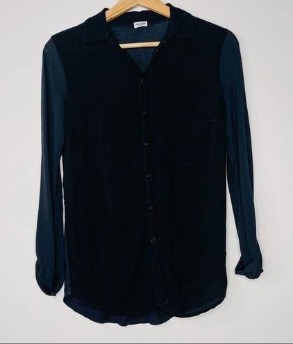 Nordstrom Splendid Black Long Sleeve Button Up Shirt