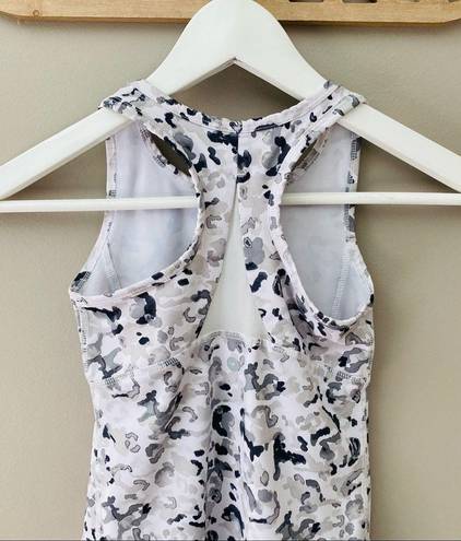 Avia  Leopard Print Active Wear Tank Top White/Gray Sz XS