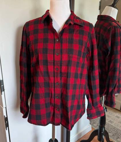 L.L.Bean Petite Large Slightly Fitted Flannel