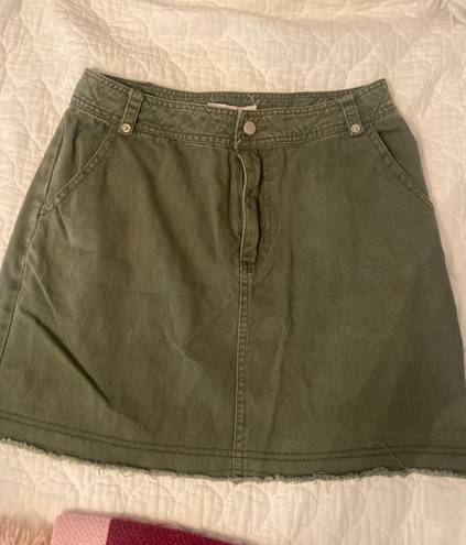 Honey Belle Hunter Green Denim Skirt