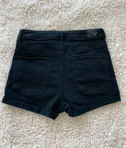 American Eagle High Waisted Black Jean Shorts