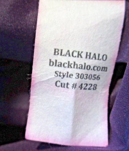 Black Halo NWT  Jackie in Plum Dark Purple Crepe Sheath Dress 8 $375