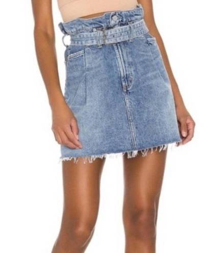 AGOLDE  90's Denim Mini Skirt High Waisted Blue Wash Women’s Size 24