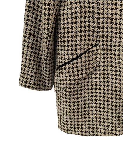 Houndstooth Vintage 90’s Oversized  Blazer With Velvet Collar