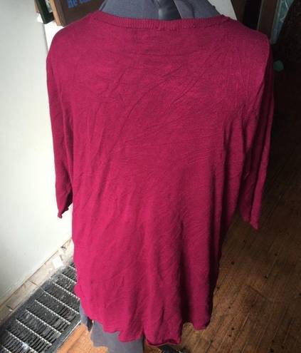 Torrid  3 V-neck sweater with ruched sides