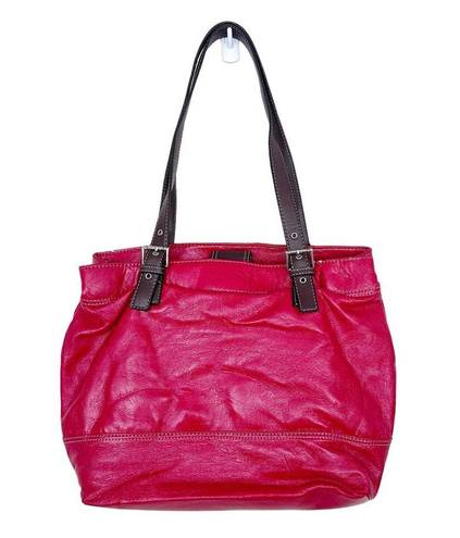 Nine West  Red Faux Leather Shoulder Bag