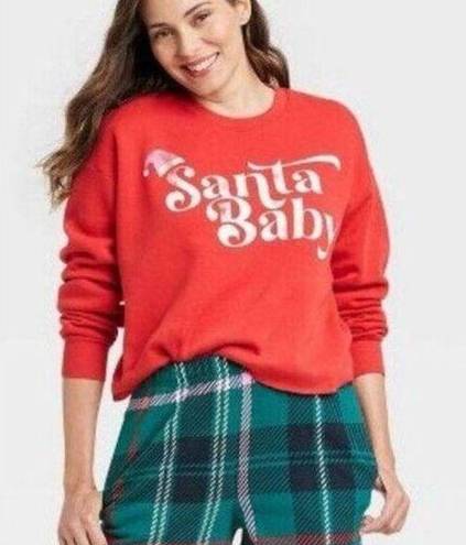 Grayson Threads  Red Women's Santa Baby Graphic Sweatshirt XXL NWT