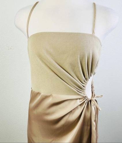 idem Ditto IDEM‎ DITTO Champagne Cut Out Slip Dress Size Medium