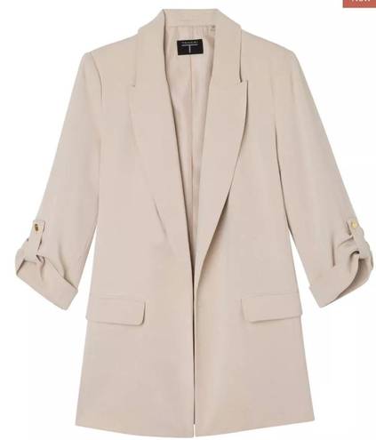 T Tahari Beige Oversized Blazer