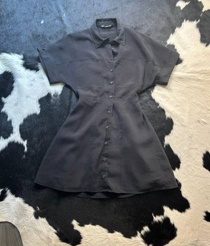 ZARA black button down dress