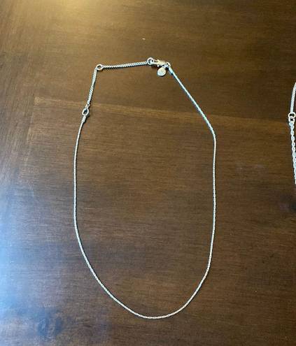 Madewell Silver Chain Necklaces Set of 3