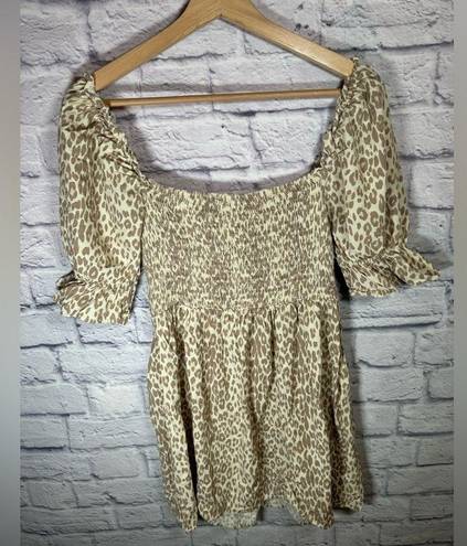 Chateau Girl and the Sun  Mini Dress Leopard women’s size small