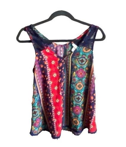 belle du jour  Colorful Blouse/Tank. Size Medium