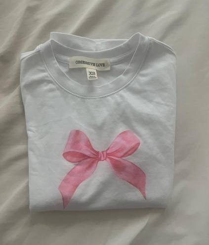 bow baby tee Size XS