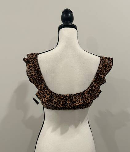 Cabana Del Sol Leopard Print Swim Top