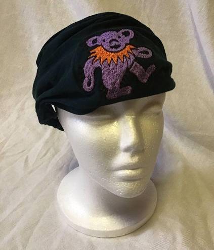 Grateful Dead  Embroidered Dancing Bear Head Scarf