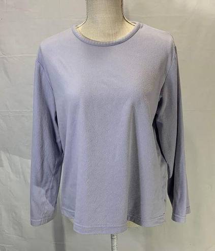 Oscar de la Renta Lavender Fleece Pullover Size M