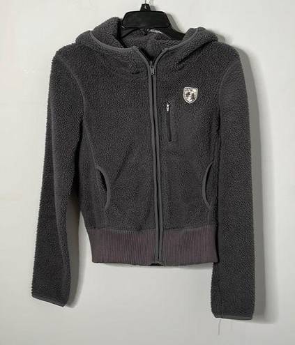 American Eagle  Outfitters Gray Fleece Full Zip Hooded Jacket