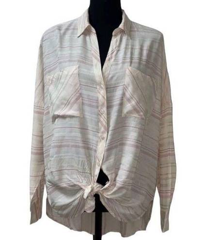 Lou & grey  Tie-front Button Up Shirt(Size Small)