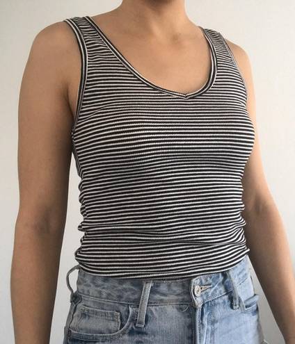 Cotton On Black And White Stripe Tank Top , Crop Top 