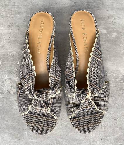 Jack Rogers 🔥Jack Roger’s Holly Plaid Mules Heels Women’s 8.5