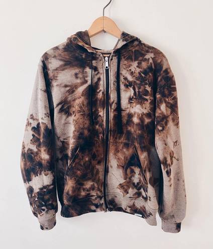 Athletic Works hand bleach dyed hoodie / small, 18” ptp, 24” length