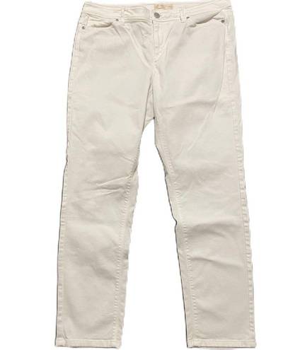 J.Jill  Denim Authentic Fit Slim Ankle White Jeans. Size 8P