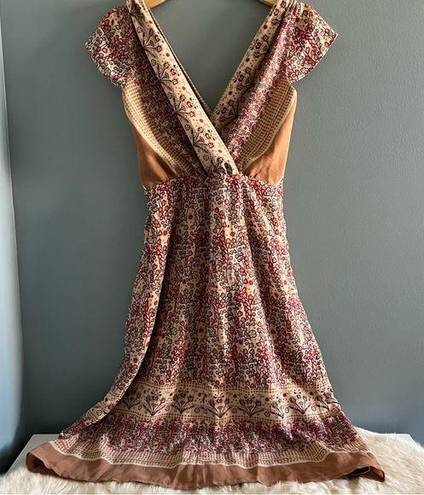 Lucky Brand Women's Floral Dress Navy Off The Shoulder Chiffon Boho Size S  NWT