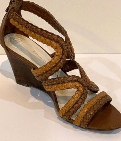 Etienne Aigner Brown Wedges Sandals