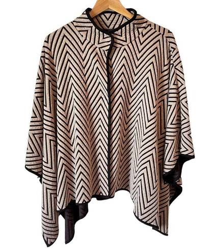 Chico's  Travelers Collection Chevron Jacquard Cape