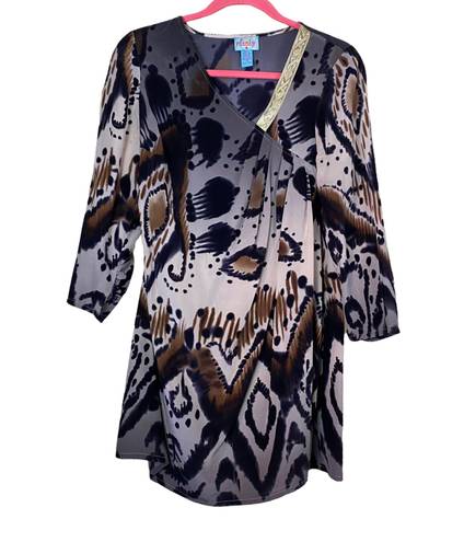 Tracy Reese Plenty By  Graphic Silk Dress Size Medium