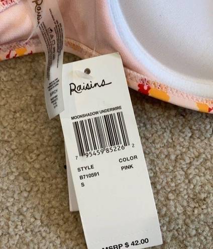 Raisin's New with tags  pink and orange floral bikini top