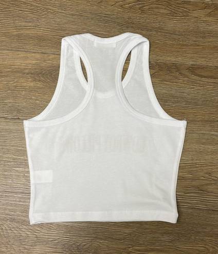 Cowboy Pillows Cropped Tank White Size L