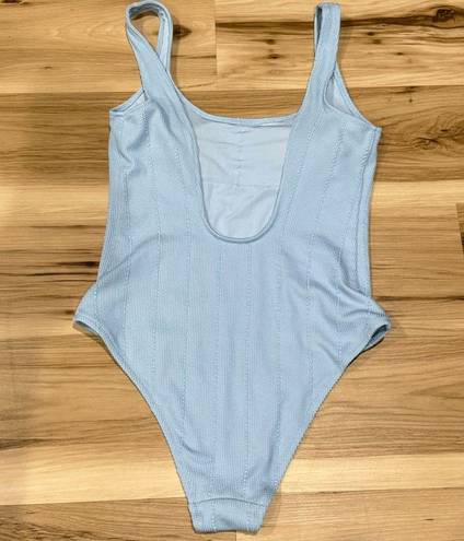 Aerie  One Piece Cheeky Bathing Swim Suit Swimsuit Blue Women’s Large