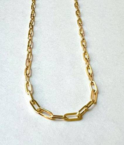 Tehrani Jewelry 14k real Gold paperclip Necklace | A Perfect Birthday Gift for Her | Showcasing Timeless Beauty | Minimal Jewelry | Trendy Dailywear |